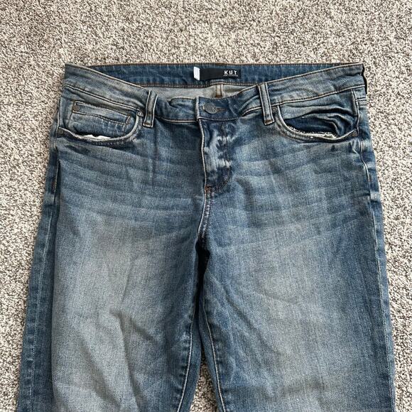 KUT from the Kloth medium wash Catherine ankle straight leg jeans size 12 - Picture 3 of 11